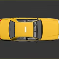 Yellow Taxi Sedan With Taxi Sign And meTaxi Logo On Black Background