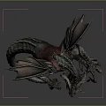 Mechanical Dragon Character As Mythical Creature 3D Model With Wings Sharp Claws And Open Mouth