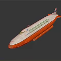 Red And White Streamlined Hydrofoil Water Transport With Modern Fast Design Features