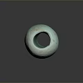 Light Green Round Ceramic Sculpture With Unique Textured Surface Artistic Vessel Design