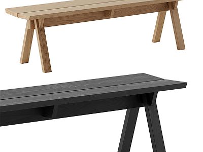 Modern bench 3d model