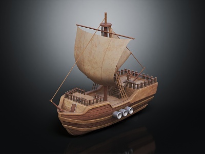 Modern Sailing Ancient Sailing Old Sailing 3d model