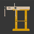 Professional Workbench Equipment With White Tabletop Yellow Frame And Adjustable Clamps