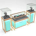 Luxury Jewelry Display Shelves With Glass Cases And Wooden Frames For Retail