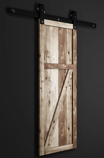 Rustic Wooden Sliding Barn Door Design For Interior Home Decor Ideas 3d model