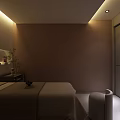 Serene SPA Treatment Space With Minimalist Decor And Soft Lighting