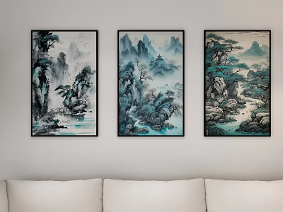 Chinese decorative painting 3d model