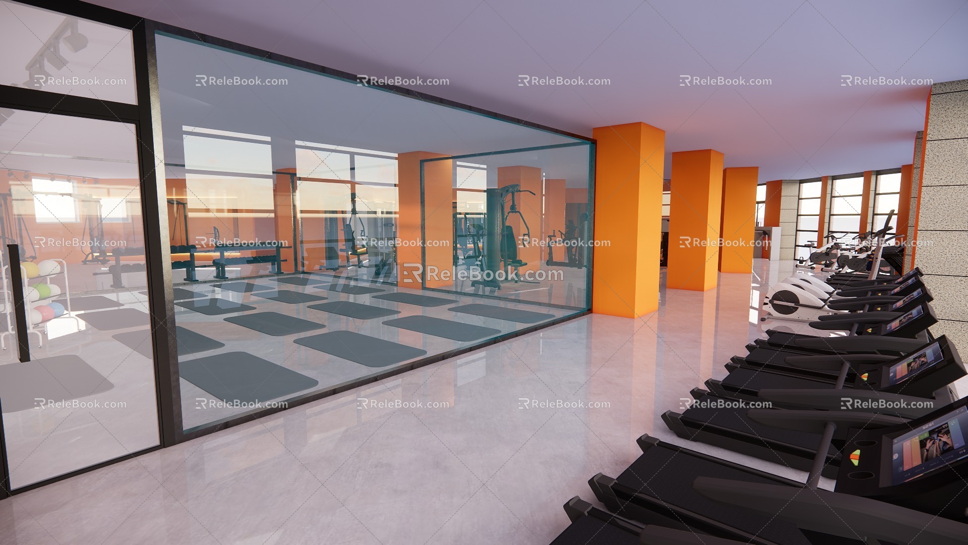 Baijie Yuecheng Gym Lighting Fitness Equipment 3d model