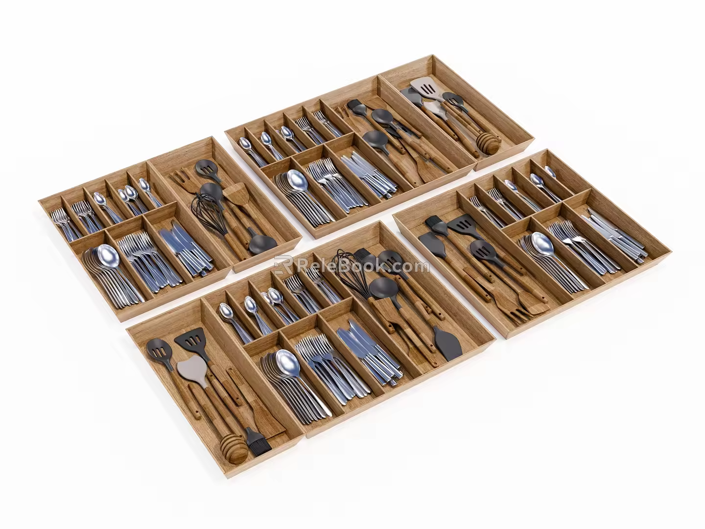 Modern Tableware Combination 3d model