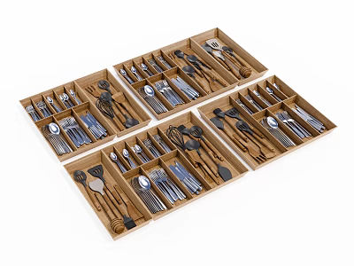 Modern Tableware Combination 3d model