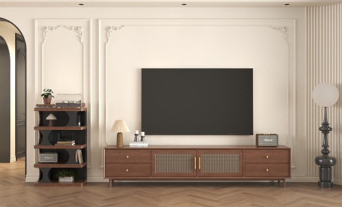 Antique TV cabinet 3d model