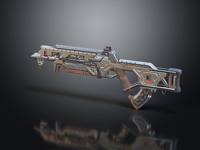 modern sci-fi rifle sci-fi gun 3d model