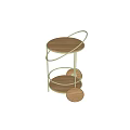 Movable Coffee Table with Wheeled Glass Movable Sofa Side Table Mini Internet Popular Small Round Table Living Room Corner Table Small Apartment 3d model
