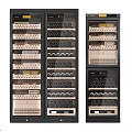 Stylish Modern Wine Cabinet Design With Glass Door And Wine Racks For Bottle Storage