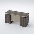 Office Desk with Wooden Surface Drawers and Cabinet for Modern Office Workspace