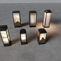 Modern Outdoor Lights With Various Sleek Designs Black Frames And Warm Illumination