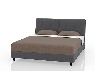 Modern Double Bed Bed 3d model