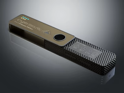 High Performance Computer USB Drive with Carbon Fiber Casing LED Indicators and Fast Data Transfer 3d model
