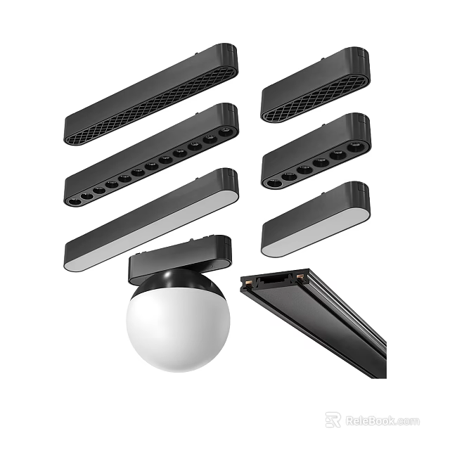 Modern Sleek Design Downlights and Spotlights with Black White Housing for Indoor Ceiling Use 3d model 