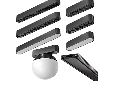 Modern Sleek Design Downlights and Spotlights with Black White Housing for Indoor Ceiling Use 3d model