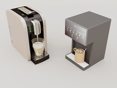 Modern Electric Beverage Makers With Digital Display And Automatic Pour Function 3d model