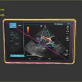 Modern Portable Tablet Device With Health Data Charts And Display Screen 3d model