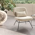 Zebra Pattern Lounge Chair With Small Side Table On Balcony City View And Green Rug