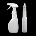 Essential White Bathroom Cleaning Accessories Spray Bottle And Toilet Cleaner