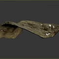 Natural Wooden Stone Decorative Piece With Rustic Texture Unique Shape And Hole