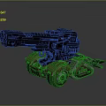 Advanced Mechanical Weapon Featuring Large Cannon Tracked Base And Metallic Black Brown Design