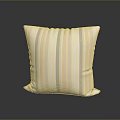 Soft Striped Decorative Pillow With Pastel Gray Pink And White Colors For Home Living