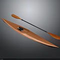Lightweight Handcrafted Wooden Kayak And Paddle For Outdoor Water Activities