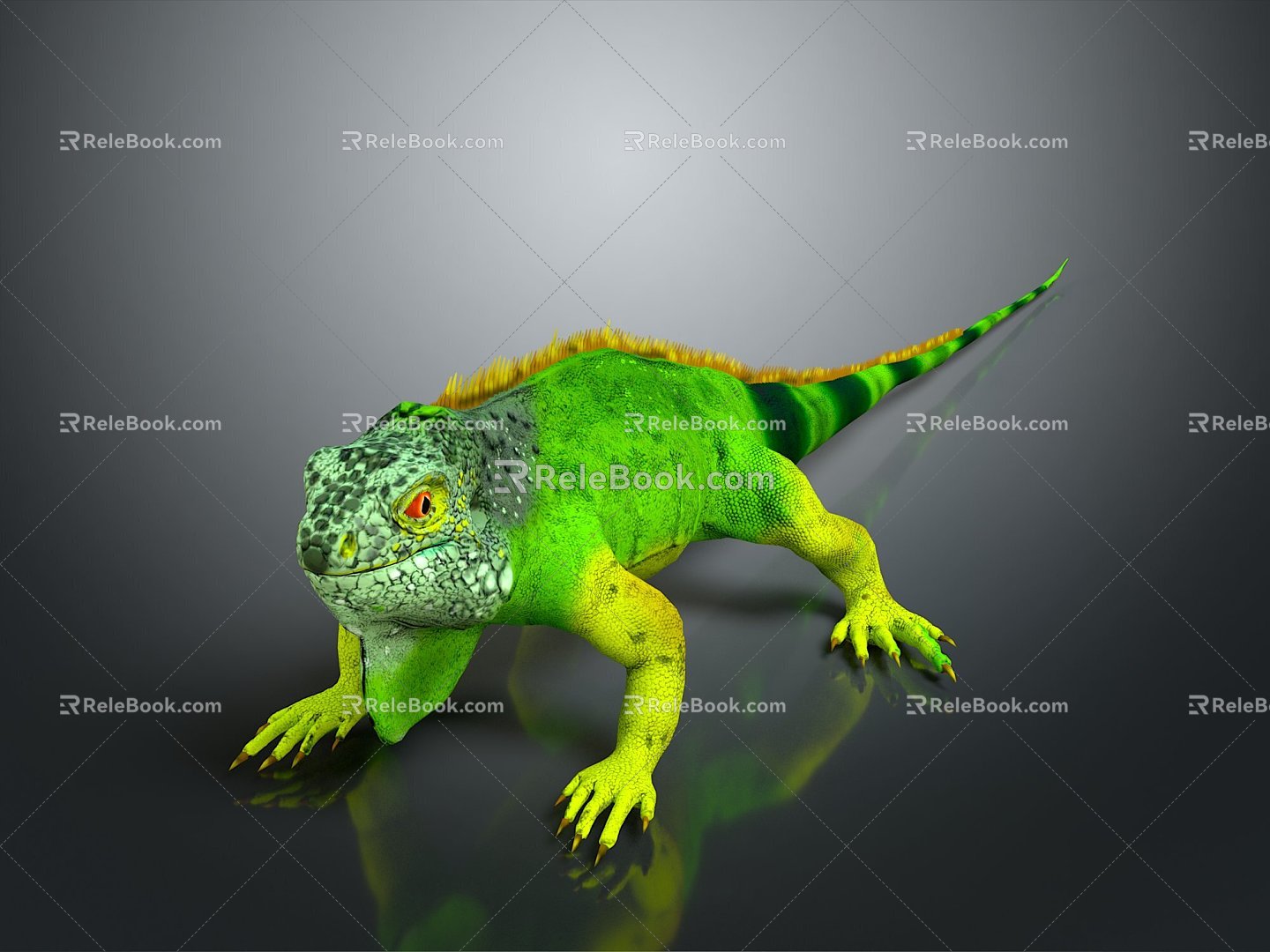 Lizard Anime Lizard Cartoon Lizard Reptile Cold Blooded Animal Reptile Reptile 3d model