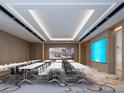 Modern Training Room Hotel Company Office Public Service Business Training Room model