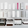 Different Types of Refrigerators and Display Freezers in Various Styles and Colors
