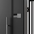 Modern Black Metal Partition With Gray Gate And Number 7 Exterior Design