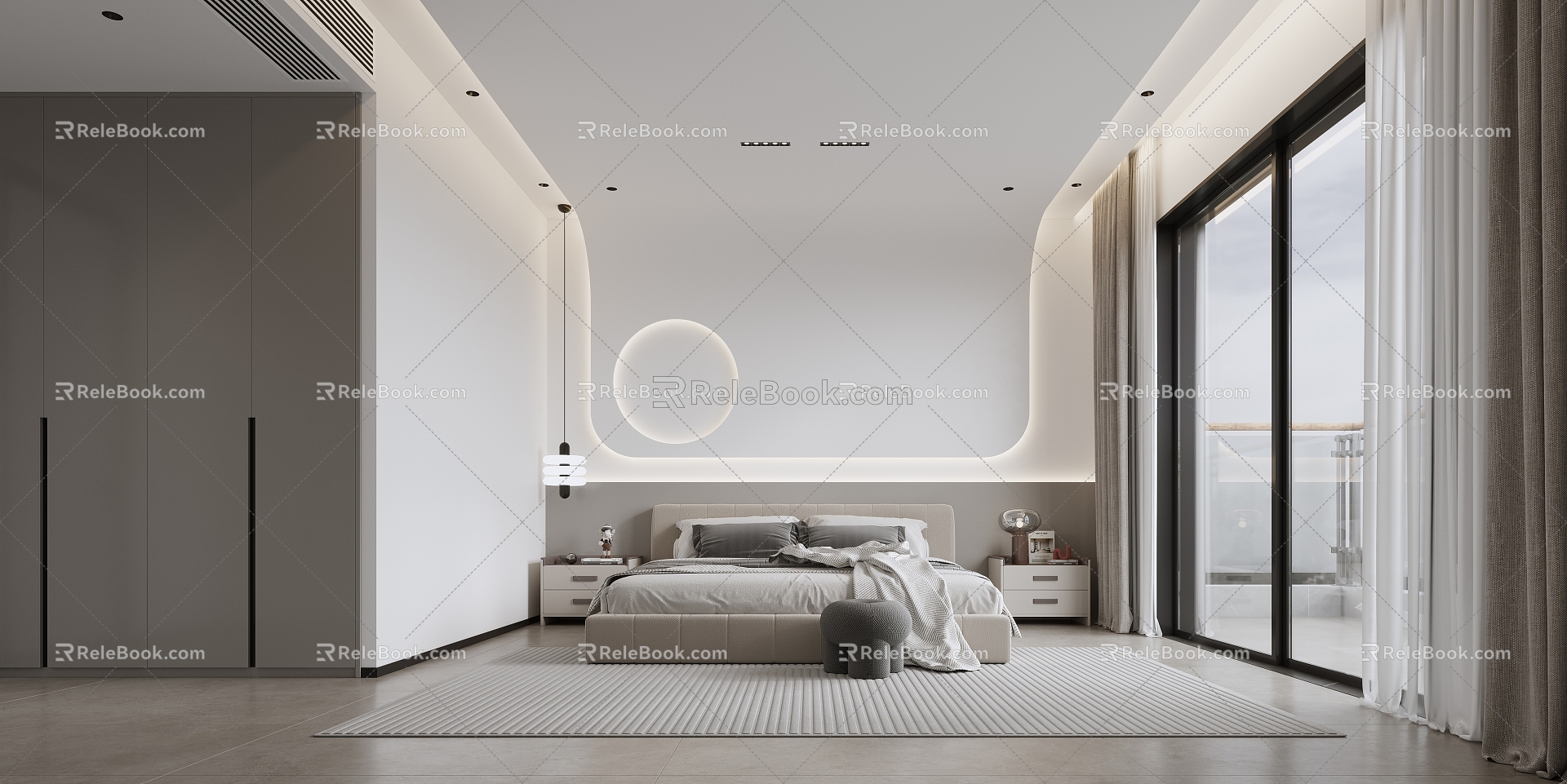 Modern Bedroom Cream Master Bedroom Second Bedroom Guest Bedroom Elder Bedroom Master Bedroom model