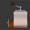 Wooden Manual Coffee Grinder Kitchen Appliance With Coffee Beans And Grinding Drawer