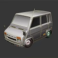 Silver Mini Van 3D Model With Sleek Design And Shiny Exterior 3d model
