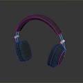 Sleek Black Over Ear Headphones With Leather Headband And Glossy Surface