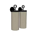 Modern Wall Lamps with Black Base and Cylindrical Linen Shade for Soft Lighting