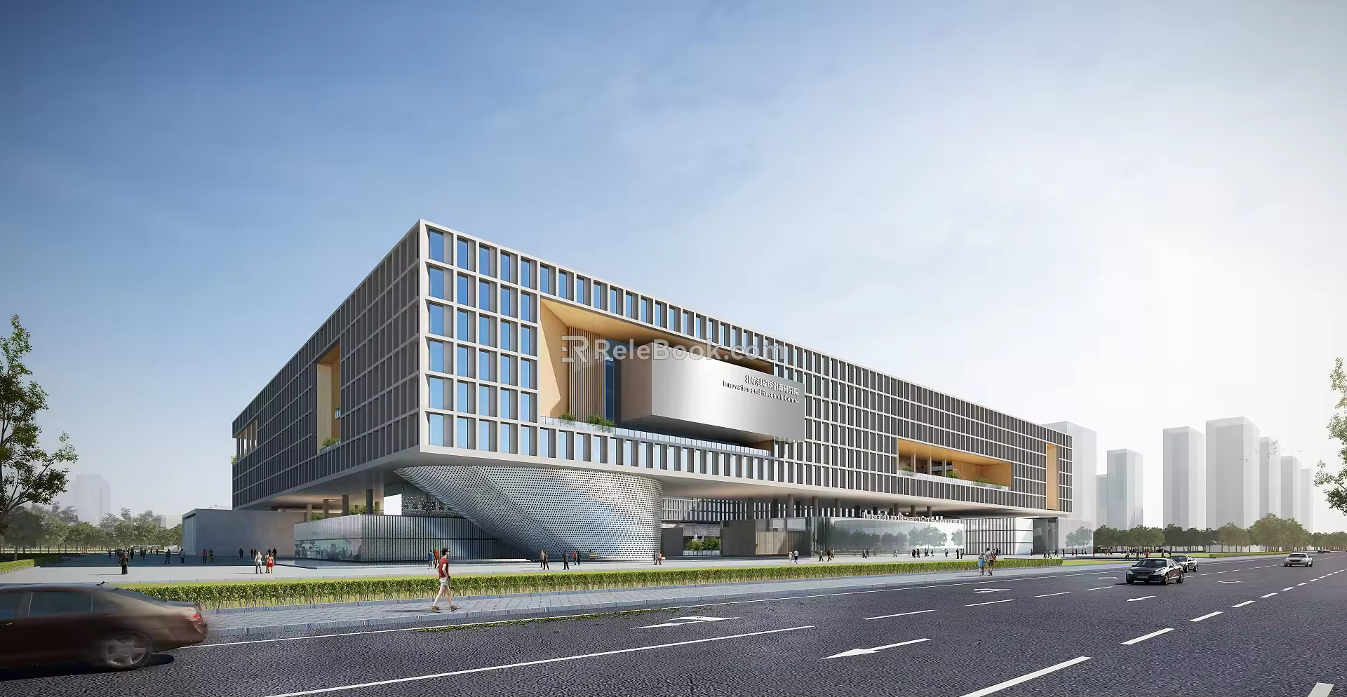 Modern office building level science and technology building 3d model