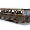 Rusty bus scrapped car bad old vehicle 3d model