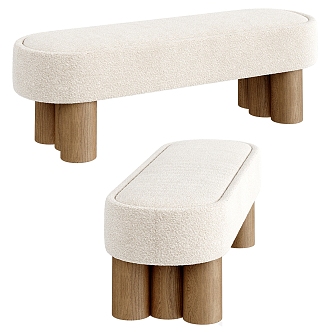 Modern sofa stool 3d model