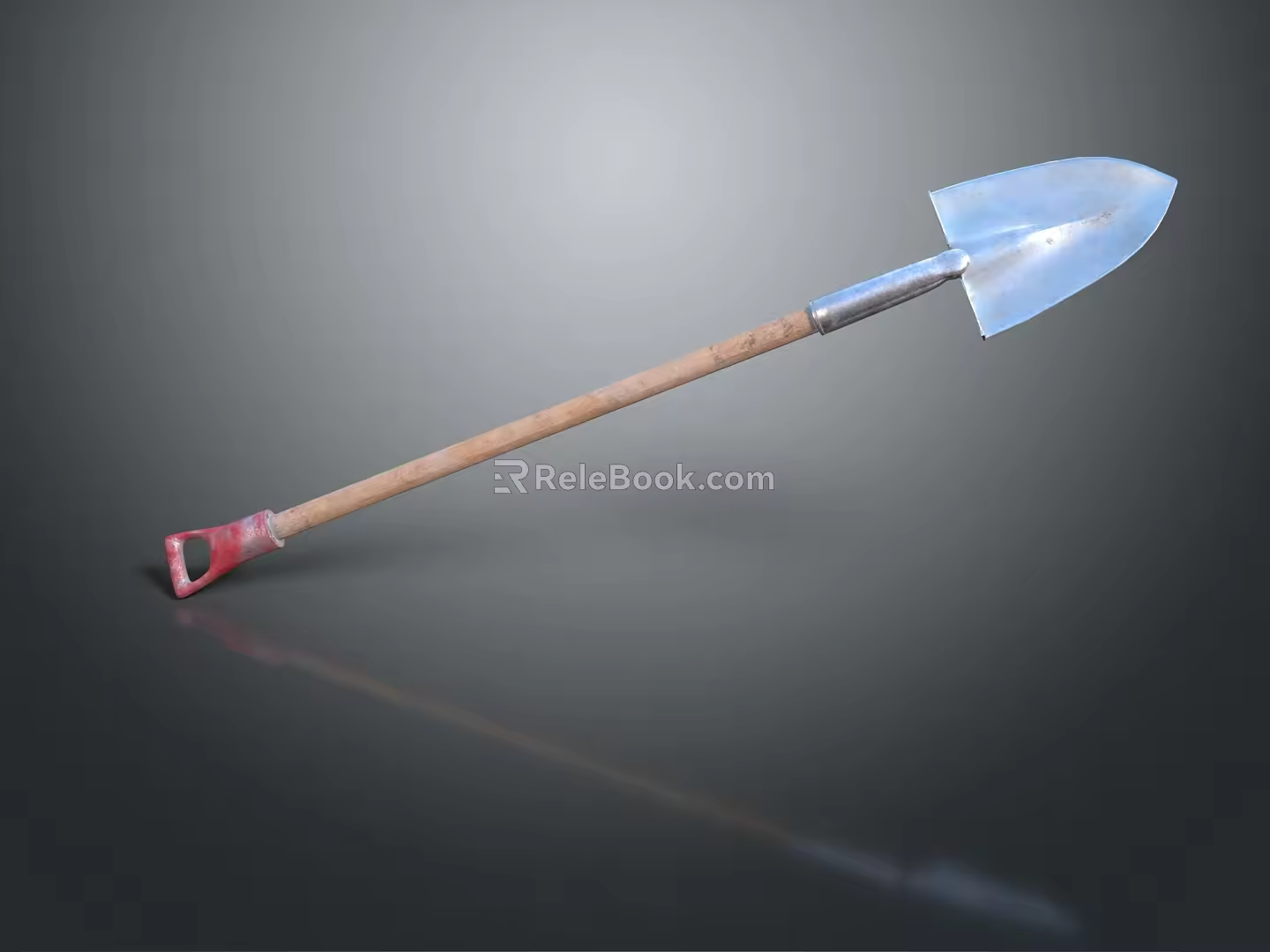 Modern spade shovel pointed spade 3d model