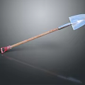 Modern spade shovel pointed spade 3d model