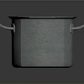 Sturdy Metal Kitchen Appliance Pot With Handle For Home Cooking Use