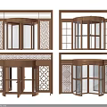 Brass Revolving Doors With Lattice Patterns And Glass Panels In Various Styles
