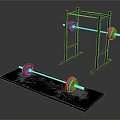 Essential Home Gym Fitness Equipment With Barbells Weight Rack And Exercise Mat