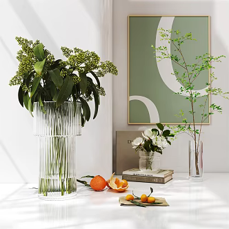 Modern Ornaments Combination Vase Ornaments 3d model